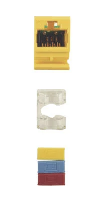 Jack Max Utp Categoria 6 Siemon Mx6-F01, Estilo 110, Montaje Plano, Color Negro