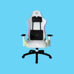 Silla Gamer Balam Rush Br-935920 Lightning Frost Rgb LED/Color Blanco/120Kg/Ajuste 2D Vinipiel/Ajustable 180°