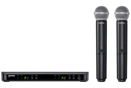 SISTEMA INALAMBRICO DOBLE SHURE BLX288/SM58 CON DOS MICROFONOS DE MANO SM58/COLOR NEGRO