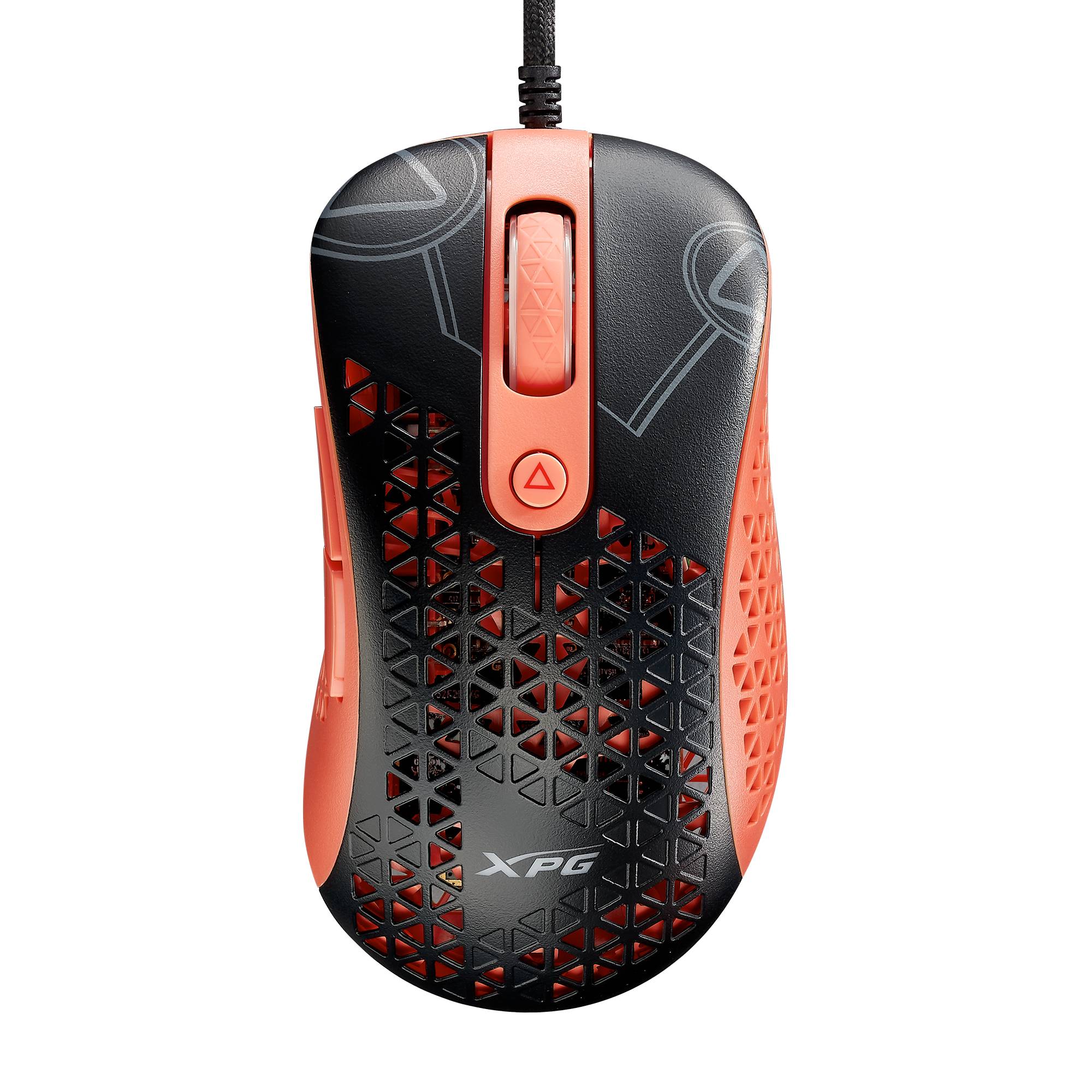 Mouse Alambrico Xpg Edicion Mera Slingshot-bk/ogcww, 12000dpi/optico/usb/color Negro-rosa