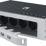 Switch Netis Modelo St105D, 5 Puertos 10/100Mbps Switch De Escritorio, Carcasa Metálica Con Seguro De Conector Incorporado, No Administrable
