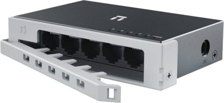 Switch Netis Modelo St105D, 5 Puertos 10/100Mbps Switch De Escritorio, Carcasa Metálica Con Seguro De Conector Incorporado, No Administrable