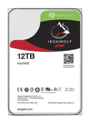 D. DURO INTERNO 12TB SEAGATE IRONWOLF SATA III/6 GBITS/7200RPM/256MB/3.5", ST12000VN0008