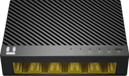 Switch Netis Modelo St3105Gc, 5 Puertos Gigabit Switch De Escritorio Con Seguro De Conector Incorporado, No Administrable