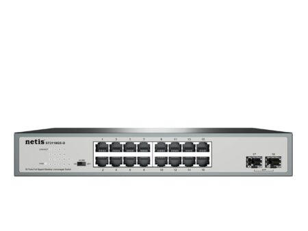 Switch Netis Modelo St3118Gs-D, 16 Puertos Y 2 Puertos Sfp Gigabit, Montable En Rack, No Administrable