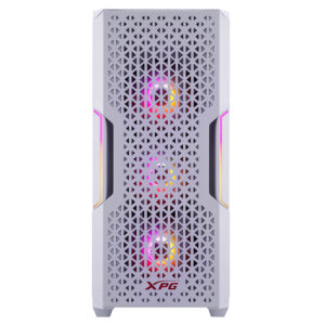 GABINETE XPG STARKERAIR-WHCWW, MIDI-TOWER, C/VENTANA, SIN FUENTE, ARGB, USB 3.0, COLOR BLANCO, ATX