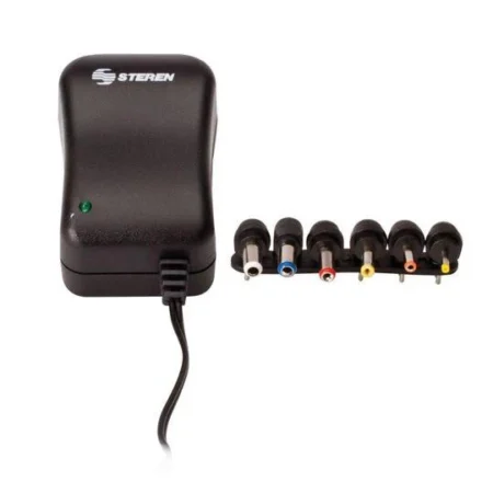 Eliminador 3-12V/1.2A Steren Eli-1200 C/Puntas Intercambiables, Negro