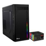 Gabinete Oficina Secai Micro Tower Stylos Rgb Con Fuente De Poder 550W Stgasc1B