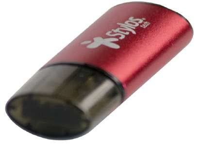 Memoria USB Rojo C/Tapa 16Gb Stylos. Stmus72W –