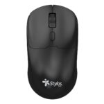Mouse Inalámbrico Recargable Stylos Stpmoi7B 1,600 Dpi 3 Niveles 4 Botones Conexión USB Nano 2.4Ghz Negro