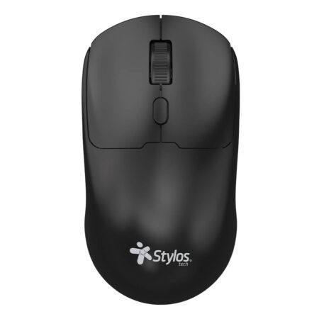 Mouse Inalámbrico Recargable Stylos Stpmoi7B 1,600 Dpi 3 Niveles 4 Botones Conexión USB Nano 2.4Ghz Negro