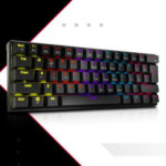 TECLADO GAMER XPG SUMMONERMINI61BL-BKCES, SUMMONER MINI RGB 60%, MECANICO, SWITCH OUTEMU BLUE, ALAMBRICO, ESPAÑOL, COLOR NEGRO