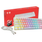 TECLADO GAMER XPG SUMMONERMINI61RD-WHCES, UMMONER MINI RGB 60%, MECANICO, SWITCH OUTEMU RED, ALAMBRICO, ESPAÑOL, COLOR BLANCO