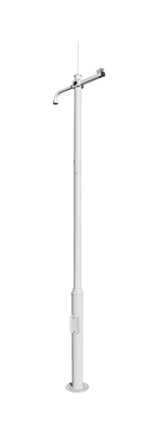 Poste Seccionado De 3 Metros Syscom Xga-Pole-3M Especializado Para La Instalacion De Videovigilancia/Incluye Base De Cimentacion Y Brazo Para Camara Ptz/Color Negro