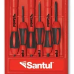 JUEGO DE DESARMADORES DE JOYERO SANTUL 8095 32 PIEZAS/ROJO/NEGRO
