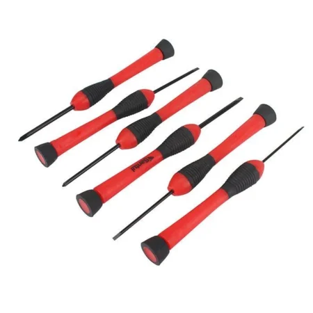 JUEGO DE DESARMADORES DE JOYERO SANTUL 8095 32 PIEZAS/ROJO/NEGRO
