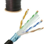 Bobina De Cable Ftp Blindado Saxxon Oftpcat6Copext, Cat6, Uso Exterior, Color Negro, 100% Cobre, Para Aplicaciones Cctv Y Redes, 305 Mts