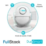 Sensor Movimiento Pir De Montaje En Techo/Pared Duosmart C10, Con Sirena Integrada, Inalambrico, WiFi, Hasta 8 Mts