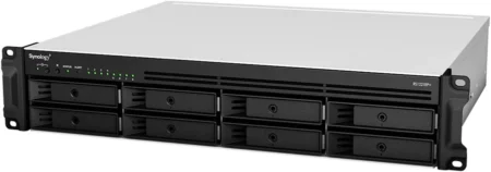 Servidor NAS Synology Rs1221Rp+ Rackstation/8 Bahias/4Gb DDR4/Expandible A 12 Bahias/CPU AMD Ryzen V1500B/RAID Soportado/10/25Gbe/Virtualizacion Certificada/Proteccion De Datos Integral