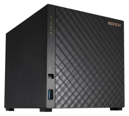 SERVIDOR NAS ASUSTOR AS1104T DRIVESTOR 4/4 BAHIAS/72TB/QUAD CORE 1.4GHZ/COLOR NEGRO