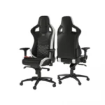 Silla Gamer Noblechairs Epic Gaming/Color Negro-Rojo-Blanco/120Kg/Cuero Real De Grano Superior/Con Cojines P/Cuello Y Lumbar/4250144800226