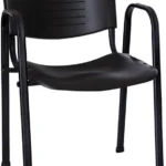 SILLA UNIVERSITARIA ISO NOVA COLOR NEGRO, DE POLIPROPILENO, CON PALETA DE PLASTICO