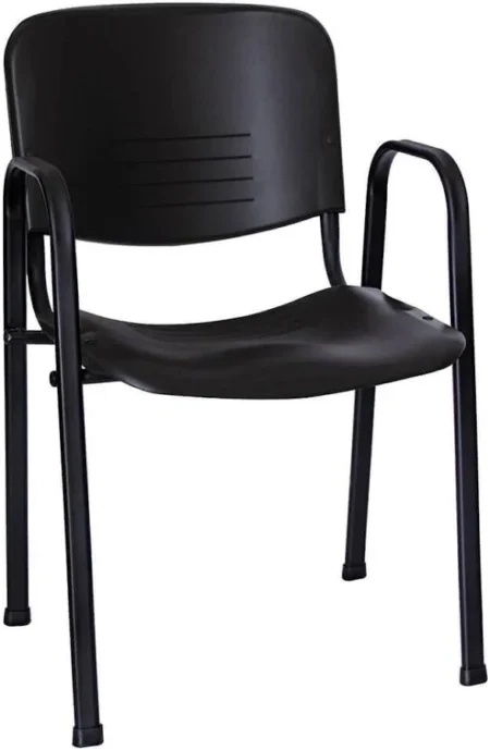 SILLA UNIVERSITARIA ISO NOVA COLOR NEGRO, DE POLIPROPILENO, CON PALETA DE PLASTICO