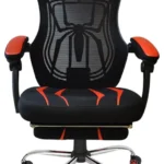 Silla Gamer Naceb Na-0928 Spider, Semireclienable, Color Negro/Rojo, Hasta 120Kg