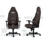 Silla Gamer Noblechairs Legend Java/Color Marron/150Kg/Cuero Sintetico/Con Cojin Para Cuello Y Espalda/4251442508272