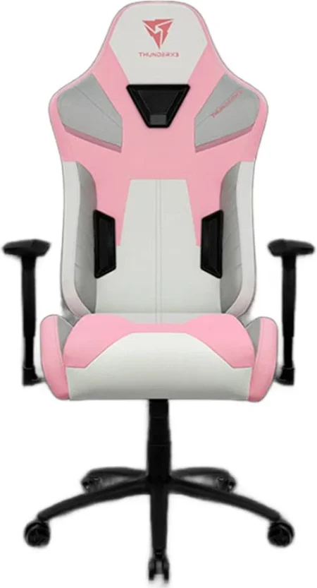 Silla Gamer Thunder X3 Max Sakura Soporta 150Kg/Blanco-Rosa/4711099470617
