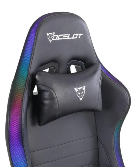 Silla Ocelot Gaming Osr-05 Blanco-Rosa/Hasta 150Kg/Vinipiel/Ajustable/Descansabrazos 2D/Piston Clase 4/Reclinable 90-155°