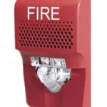 Sirena Con Estrobo LED Kidde Eg1Avrf 24 Vdc 55 Ma Para Pared, Color Rojo, Trabaja Con Paneles De Terceros A 24Vdc