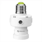 Socket Steren Lam-056 Para Foco, Con Fotocelda, Max 60W, Blanco