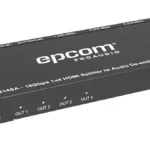 Splitter HDMI Epcom 1 Entrada A 4 Salidas/4K@60Hz/Extractor De Audio/Down Scaler/HDR 4:4:4/Edid/18Gbps/Epc-B14Sa