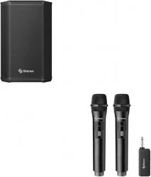 BOCINA INALAMBRICA STEREN BAF-2015BT BLUETOOTH, 2.0, 450W RMS, 6000W PMPO, COLOR NEGRO