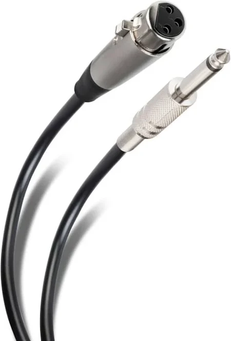 Cable De Audio Steren 255-290 Plug 6.3 Mm A Jack Cannon, 6 M, Negro