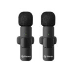 Kit Microfonos De Solapa Steren Mov-029 Inalambricos, USB/USB C/Lightning, Color Negro, 2 Piezas