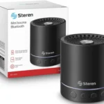 MINI BOCINA PORTATIL 5.5" STEREN BAF-0610, 600W PMPPO, BLUETOOTH, BATERIA RECARGABLE, ILUMINACION LED, COLOR NEGRO