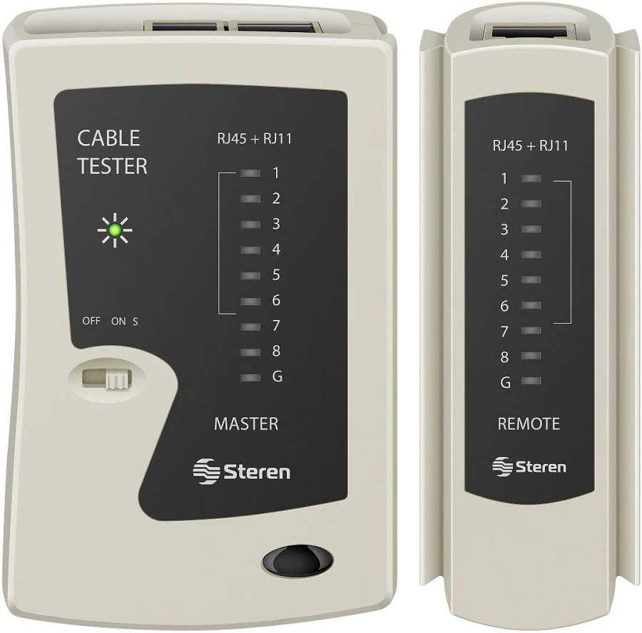 Probador De Cables Steren Her-253, Red/telefonicos, Color Azul