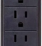 Barra Multicontacto Barracuda Sp107, 7 Contactos Nema 5-15, Color Negro