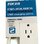 Multicontacto Supresor De Picos 6 Contactos Forza Fsp-651 2Px, Nema 110V/229V Blanco