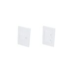 Placa De Pared Surtek P627B 2 Puertos, Color Blanco