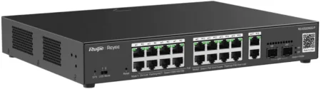 Switch Administrable L2 Ruijie PoE Con 16 Puertos Gigabit PoE 802.3Af/At + 2 Sfp Para Fibra 1Gb, 240W, Rg-Es220Gs-P