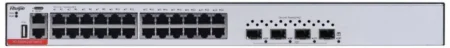 Switch Administrable Ruijie Capa 3 C/24 Puertos Gigabit + 4 Sfp+ P/Fibra 10Gb, Rg-S5300-24Gt4Xs-E