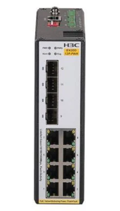 Switch Industrial H3C 9801A25F Ie4300 12P Pwr L2, 8 Puertos Base T PoE Y 4 Puertos 1000 Base X Sfp