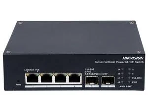 Switch Gigabit Hikvision Ds-3T1506Hp-Ei-UPS 3 Puertos/Gigabit PoE+ 30W/1 Puertos Gigabit PoE 60W/2 Puertos Sfp/120W Neto/48-57Vcd/300M/Color Negro