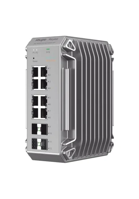 Switch Industrial PoE Ruijie, 8 Puertos Gigabit PoE 802.3Af/At, 2 Sfp P/Fibra 1Gb, 125W, Rg-Nis3100-8Gt2Sfp-HP
