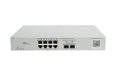 Switch Multi-Gigabit PoE Ruijie, 370W, 802.3Bt, Capa 3, Diseñado P/Access Points WiFi 6, Rg-Nbs5300-8Mg2Xs-Up