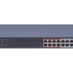 Switch PoE+ Hikvision Ds-3E1318P-Ei(B) 16 Puertos 10/100 Mbps PoE+/2 Puertos 1000 Mbps Uplink/2 Puertos Sfp De Uplink/Administrable/Hasta 300M/230 W