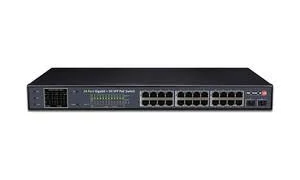 SWITCH POE  PROVISION ISR POES-24370GCL+2SFP 24 PUERTOS 10/100/1000 MBPS/ADMINISTRABLE/2 PUERTOS DE ENLACE ASCENDENTE SFP/TODOS LOS PUERTOS ACTUAN COMO ENLACE DESCENDENTE/ENLACE ASCENDENTE/370 VATIOS